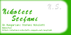 nikolett stefani business card